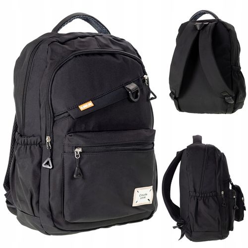 PLECAK damski męski SZKOŁA 25L LEKKI PODRÓŻNY TURYSTYCZNY czarny POJEMNY na Arena.pl