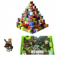 Magnetyczne klocki Minecraft, 200 elementów + 12 mini figurki