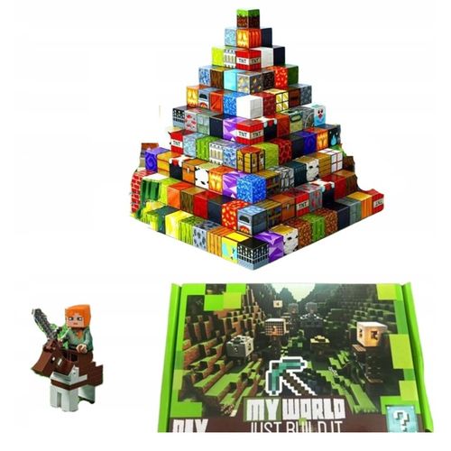 Magnetyczne klocki Minecraft, 200 elementów + 12 mini figurki na Arena.pl