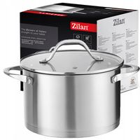 GARNEK Z POKRYWKĄ STAL NIERDZEWNA 18/10 (SS304) INDUKCJA GAZ 20CM 3L