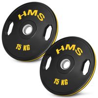 Talerze olimpijskie 2x15 kg HMS TOG15 | stal + virgin rubber | 51 mm