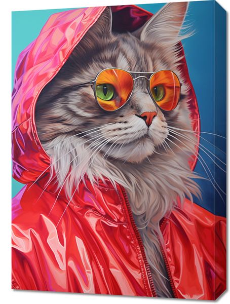 Obraz 50x70cm Kot w Stylu zdjęcie 1