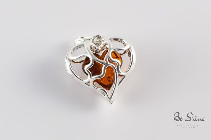 Naszyjnik Sekretnik Srebrny z Bursztynem zdjęcie 13