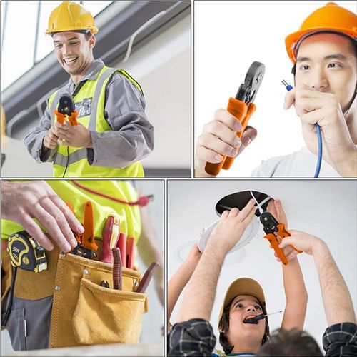 ZACISKARKA KONEKTORÓW KOŃCÓWEK 0,25-10 ŚCIĄGACZ IZOLACJI + 600 szt. na Arena.pl