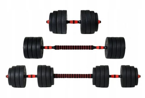 In_Stock Hantle bitumiczne 40kg 2x20kg uchwyty do pompek KETTLEBELL zestaw na Arena.pl