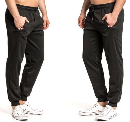 SPODNIE DRESOWE DRESY WIOSENNE ZE ŚCIĄGACZEM NA CODZIEŃ No6 CZARNE - XL na Arena.pl