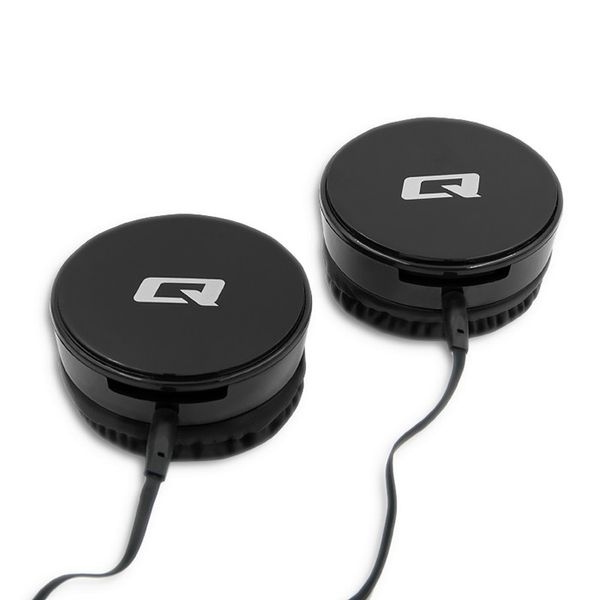 Qoltec Słuchawki nauszne z mikrofonem | Czarne zdjęcie 4