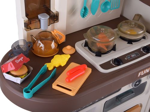 ZABAWKOWA INTERAKTYWNA BRĄZOWA KUCHNIA  AKCESORIA na Arena.pl