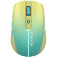 CANYON Mysz bezprzewodowa MW-44 Ładowanie USB-C Żółto - Niebieska