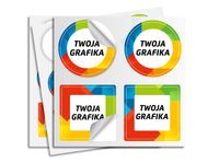 NAKLEJKI FOLIOWE DOWOLNY KSZTAŁT NADRUK ROZMIAR