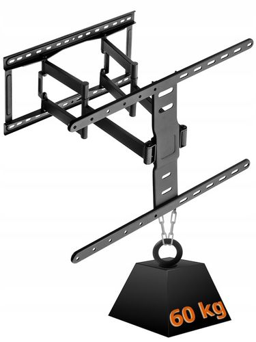 UCHWYT DO TELEWIZORA 43-90 CALI EXTRA MOCNY DO 60KG ULTRA PŁASKI TYLKO 27MM na Arena.pl
