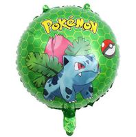 Balon foliowy okrągły zielony Pokemon, 45 cm (luz)