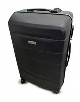 Walizka podróżna na kółkach z naklejkami Semi Line Czarna 66x45x25 cm 62 l