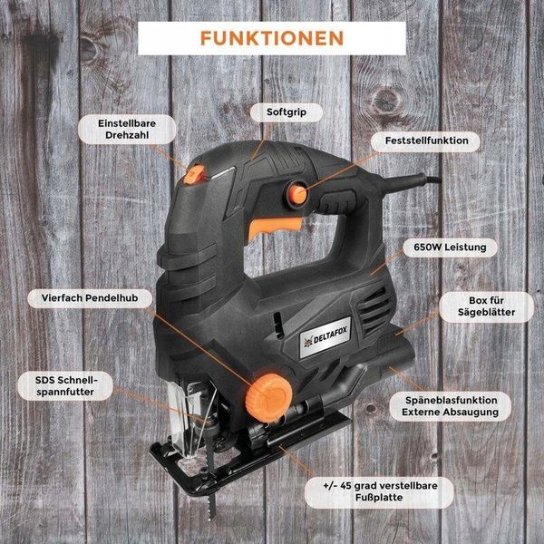 Wyrzynarka elektryczna DELTAFOX DP-EJS 6580 650W zdjęcie 12