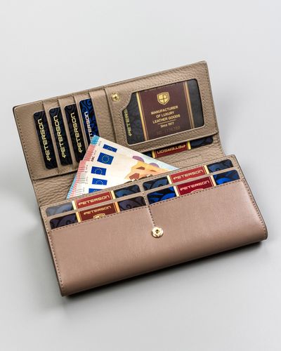 duży portfel damski z wężowym wzorem - peterson na Arena.pl