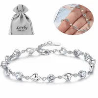 BRANSOLETKA DAMSKA SERCE SERCA ŁAŃCUSZEK SREBRNA