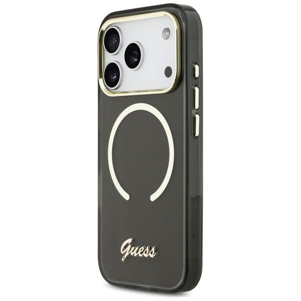 etui guess iml script metal magsafe do   iphone 17 pro max czarny zdjęcie 2