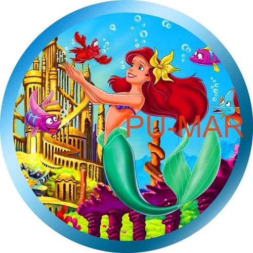 Opłatek na tort Urodziny Arielka Księżniczka Rybka Tekst Gratis na Arena.pl