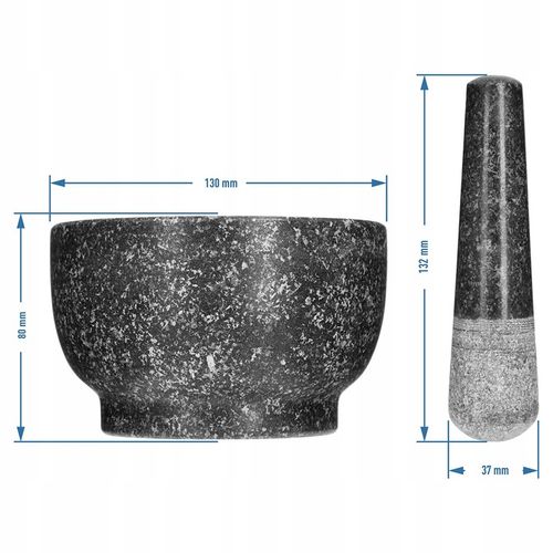 BROWIN solidny moździerz kuchenny z tłuczkiem Granitowy trwała jakość preze na Arena.pl