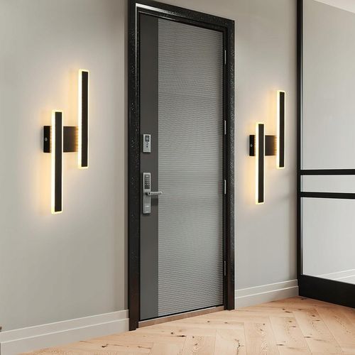 LAMPA SCIENNA KINKIET LED CZARNA NOWOCZESNA KORYTARZ DO SALONU 3000K na Arena.pl