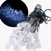 LAMPKI SOLARNE LED SOPLE IP65 6,5M 30LED ZIMNY BIAŁY