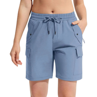 Spodenki cargo damskie trekkingowe sportowe lekkie niebieskie szorty XL