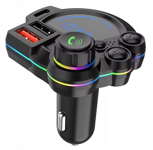 Transmiter Bluetooth Car FM USB QC 3.0 PD ładowarka samochodowa LED adapter na Arena.pl