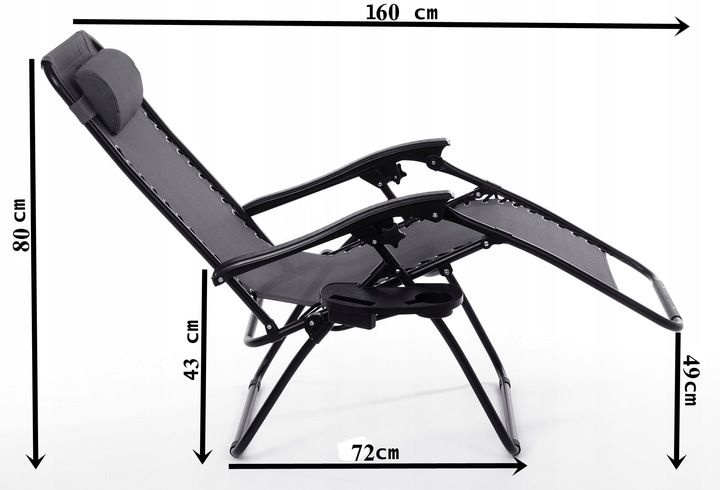 Leżak metal szary Ote zdjęcie 3