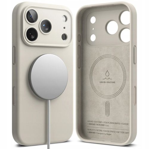 Etui Ringke Silicone Magnetic Magsafe do Iphone 17 Pro Max Stone na Arena.pl