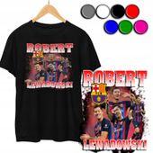 KOSZULKA DZIECIĘCA T-SHIRT Z NADRUKIEM - ROBER.T LEWAN.DOWSKI - M 134-140