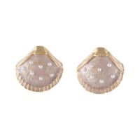 kolczyki muszle zdobiony perełami z koekcji oceanique (p25/lat/14au)