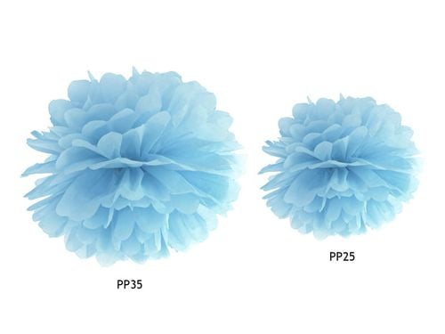pompon bibułowy niebieskomglistym 25cm na Arena.pl