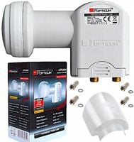 Konwerter Satelitarny TWIN (podwójny) Red Opticum LTP-04H 4 Wtyki