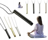 NASZYJNIK GWIZDEK UŁATWIA MEDYTACJĘ UWALNIA STRES RZUCANIE PALENIA CZARNY