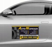 MAGNES na samochód MATA MAGNETYCZNA REKLAMA 30x60 CM AUTO NAPRAWA