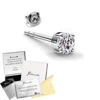 Kolczyk Srebrny Męski z Cyrkonią 3mm 925 Sztyft Prezent DEDYKACJA GRATIS