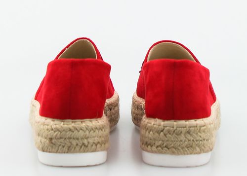 CZERWONE ESPADRYLE PLATFORMY MODNE ZAMSZ LOGO 41 na Arena.pl