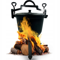 KOCIOŁEK ŻELIWNY GARNEK myśliwski węgierski pieczonki 8L na OGNISKO GRILL