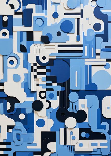 Plakat 67,5x95cm Niebieski Labirynt zdjęcie 1