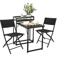 meble na balkon ogród taras składane komplet zestaw stół 2 krzesła