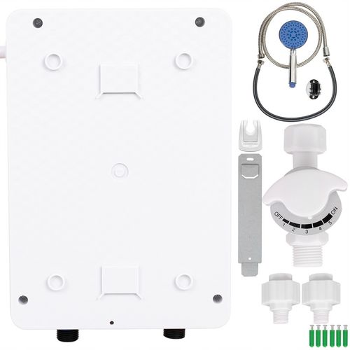 PODGRZEWACZ WODY PRZEPŁYWOWY CZARNY ELEKTRYCZNY 6000W + AKCESORIA SŁUCHAWKA na Arena.pl