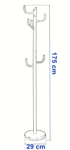 Wieszak stojący Wiktor 175cm czarny na Arena.pl