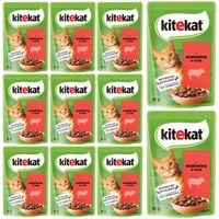 Kitekat Karma pełnoporcjowa dla kotów z wołowiną 85 g x 14 sztuk