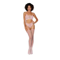 dreamgirl zestaw dwuczęściowy bodystocking koronka i siateczka uniwersalny