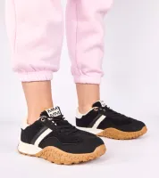 Czarne sneakersy ocieplane z futerkiem Sanna 41