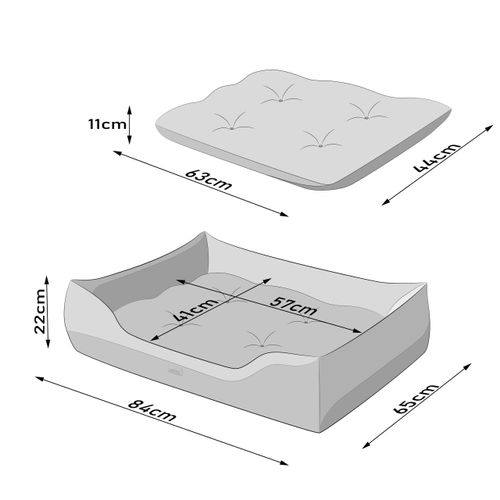 Legowisko dla psa "Puffy", kolor brązowo czarny, rozmiar M na Arena.pl