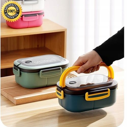 LUNCHBOX LUNCH BOX ŚNIADANIÓWKA POJEMNIK PUDEŁKO BOX Z PRZEGRÓDKAMI 1200ML na Arena.pl