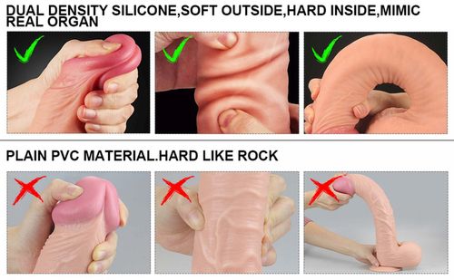 12 Dual Layered Platinum Silicone Cock na Arena.pl