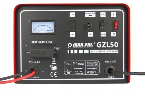 PROSTOWNIK ŁADOWARKA DO SAMOCHODÓW GZL-50 12V/24V SZYBKIE ŁADOWANIE 50A na Arena.pl