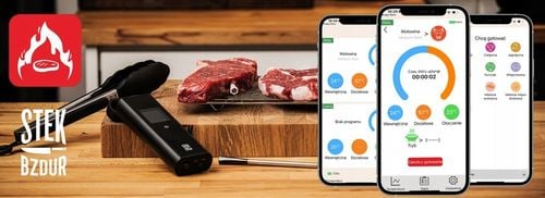 2x Bezprzewodowy Termometr Kuchenny Cyfrowy do Mięsa Steków STEK BZDUR na Arena.pl